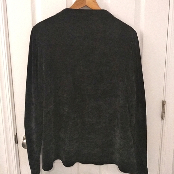 NWOT Express Black Brushed Velvet Mockneck Sweater Size XL - Picture 11 of 12